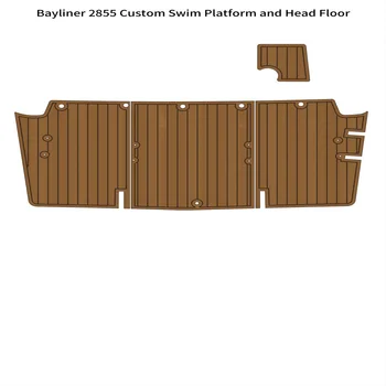 Bayliner 2855, Изготовленная на заказ Плавательная платформа, лодка с Головкой из пены EVA, Тиковая Палуба, Коврик для пола