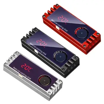 M.2 Радиаторы SSD NVMe PCIE Теплоотвод с Температурным OLED-экраном, Цифровым Дисплеем, Термопакеты M.2 Охлаждающий Кулер Теплоотвод Радиатора