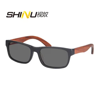 SHINU Деревянные Солнцезащитные очки Мужские Поляризованные Солнцезащитные Очки Single vision Рецептурные Очки для вождения aceatet оправа для очков минус