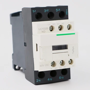 Электрический магнитный контактор постоянного тока LC1D25ND 3P 3NO Катушка постоянного тока LC1-D25ND 25A 60V
